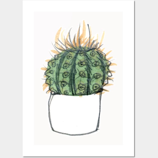 WC&S - Barrel cactus Wall Art by crumpetsandcrabsticks